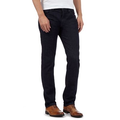 Designer dark blue slim fit jeans